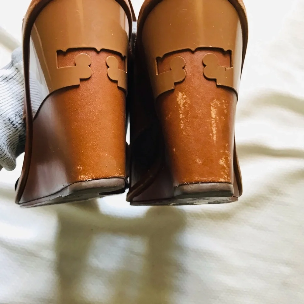 Tory Burch Brown Wedge Sandals